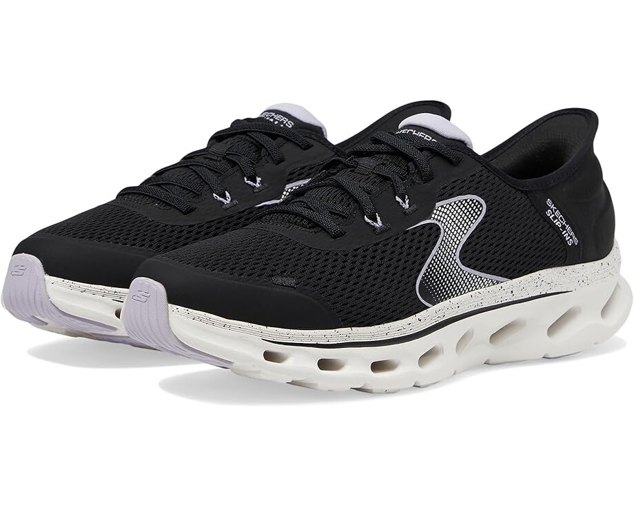 Кроссовки SKECHERS Go Walk Glide Step 2.0 Dani Hands Free Slip-Ins, цвет Black/Lavender