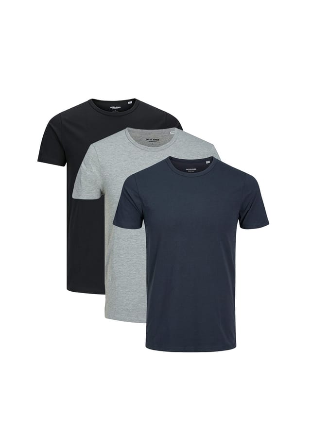

Футболка 3 шт. в упаковке базовая Jack & Jones, мультиколор