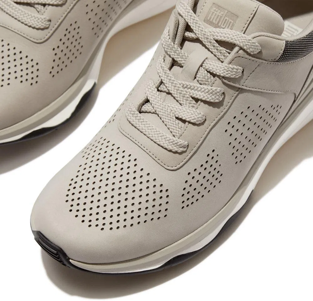 Мужские спортивные кроссовки FitFlop Vitamin Ffx Perf из нубука, Clay Grey Urban White — фото 4