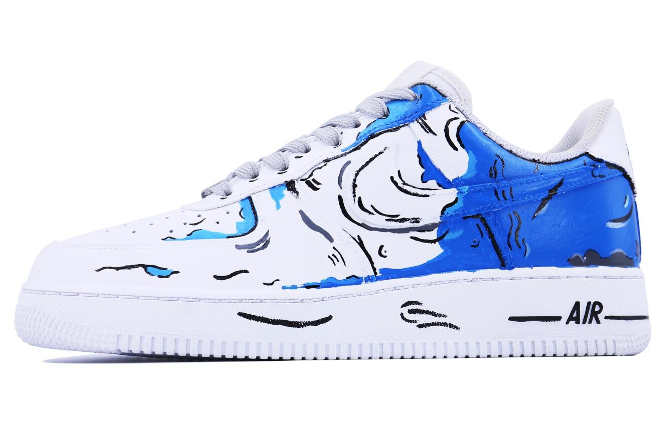 

Кроссовки Nike Air Force 1 Skateboarding Shoes Women's Low-top White/Royal Blue, белый/синий