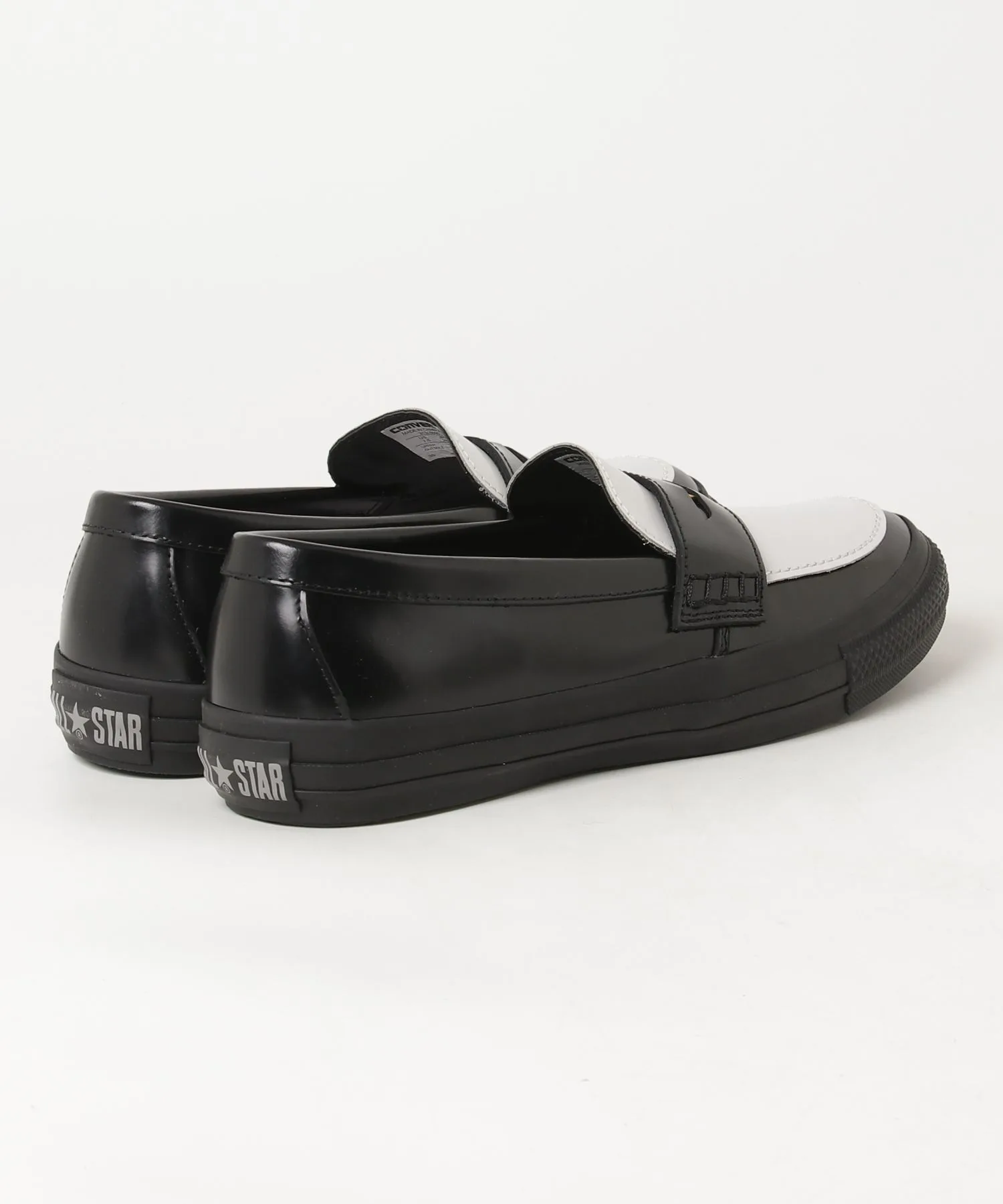 Унисекс лоферы из кожи с монетой ALL STAR COINLOAFER AVIREX чёрные — фото 2