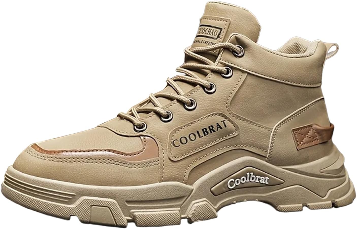 

Зимние ботинки IWIHMIV для мужчин, повседневные теплые ботинки до щиколотки, наружные противоскользящие удобные высокие кеды для ходьбы, хаки