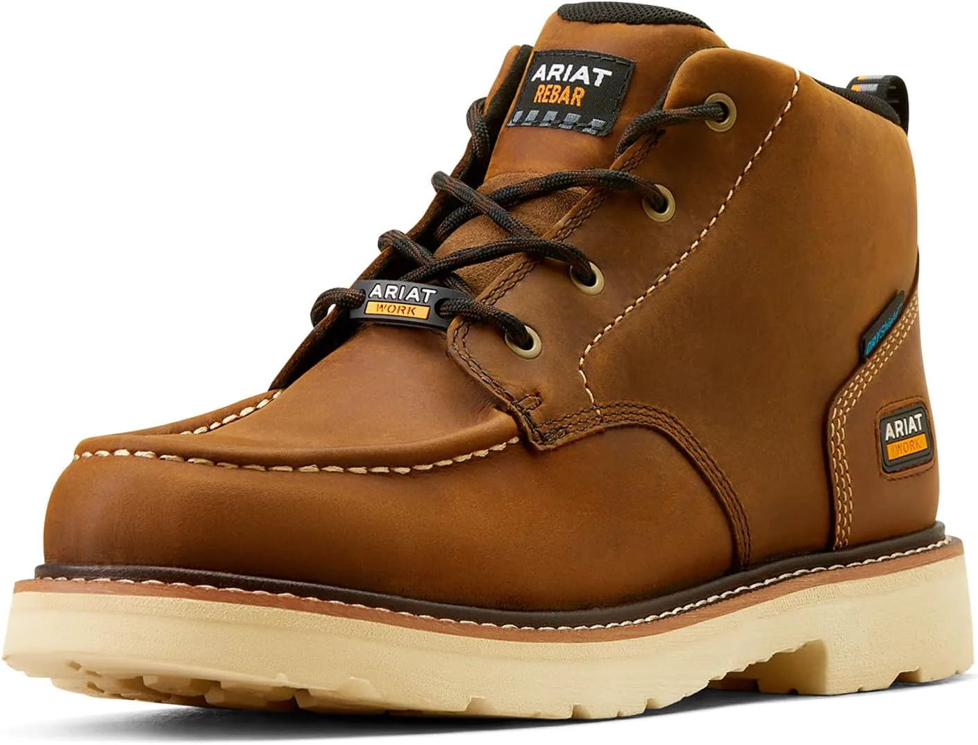 Мужские рабочие ботинки ARIAT Rebar Lift Chukka с водонепроницаемой мембраной, коричневый — фото 2
