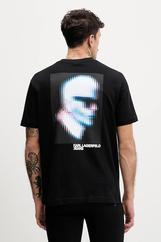 

Хлопковая футболка Karl Lagerfeld Jeans, черный