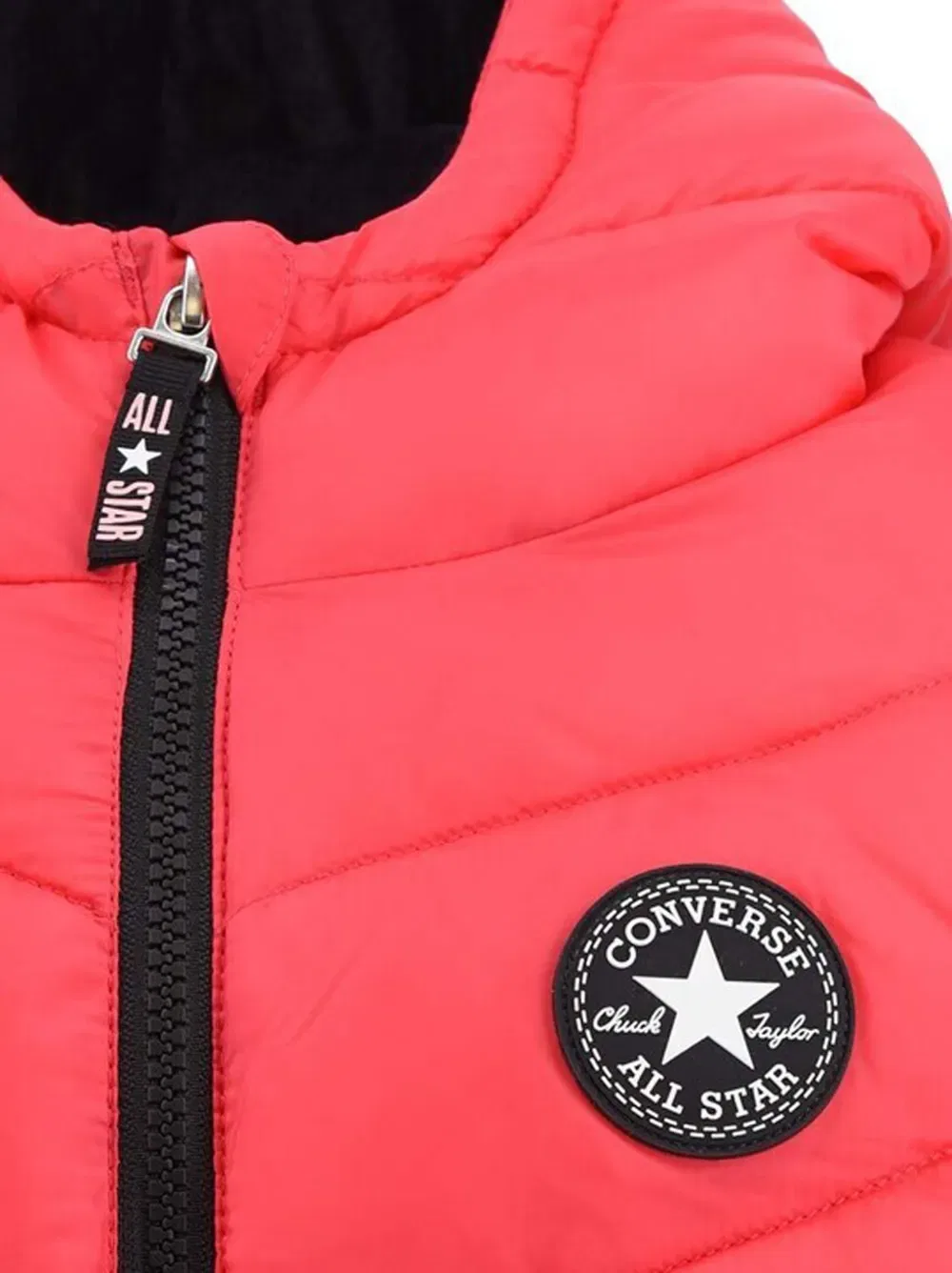 Стеганая куртка с капюшоном Converse Kids, красный — фото 3