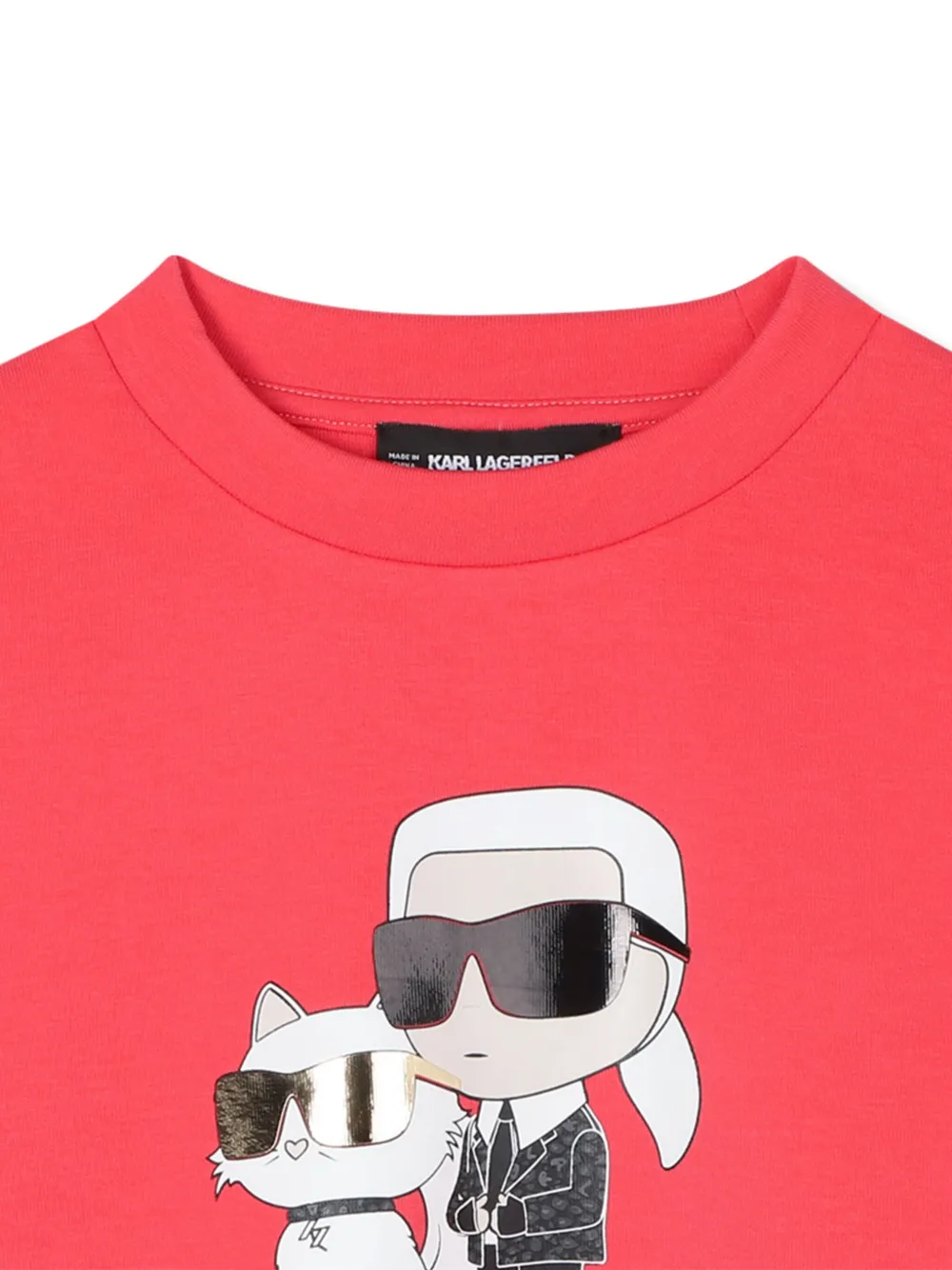 Толстовка Ikon Karl & Choupette KARL LAGERFELD KIDS, красный — фото 3