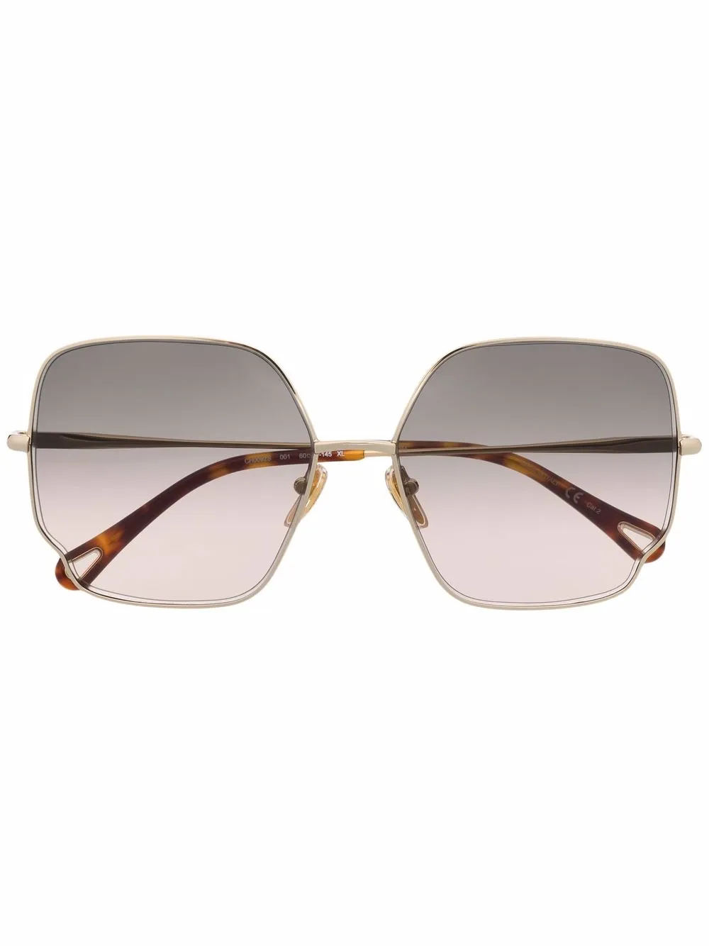 

Солнцезащитные очки в массивной оправе Chloé Eyewear, золотой