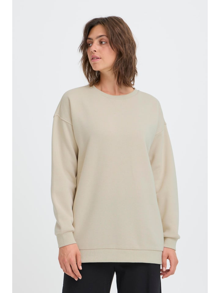 

Oxmo Свитер OXHillary с круглым вырезом, бежевый