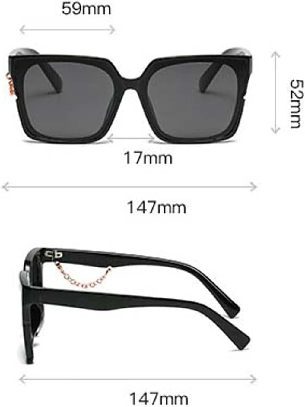 

Женские поляризованные солнцезащитные очки 2026 в квадратной оправе большого размера, очки для отдыха на природе в большой оправе (Цвет: C, Размер: Средний) MTZJH, D