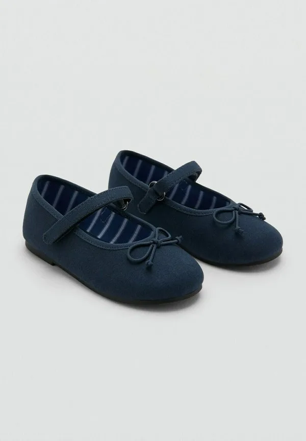 Детские балетки с ремешком на щиколотке Mango Kids, Dark Blue — фото 3