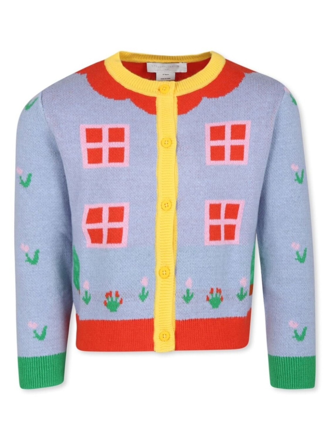 

Stella McCartney Kids вязаный кардиган из смеси органического хлопка, синий