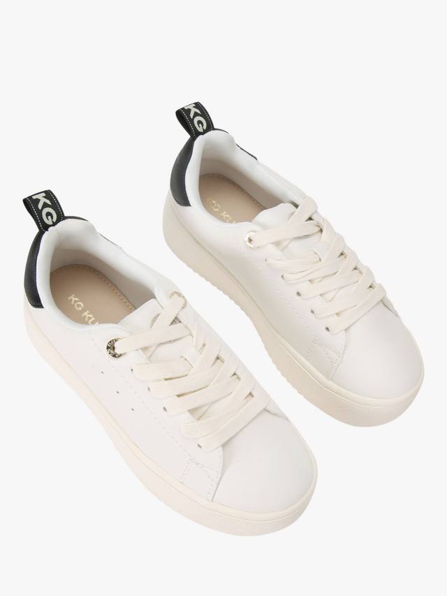 Легкие шнурованные платформенные кроссовки KG Kurt Geiger, White — фото 3