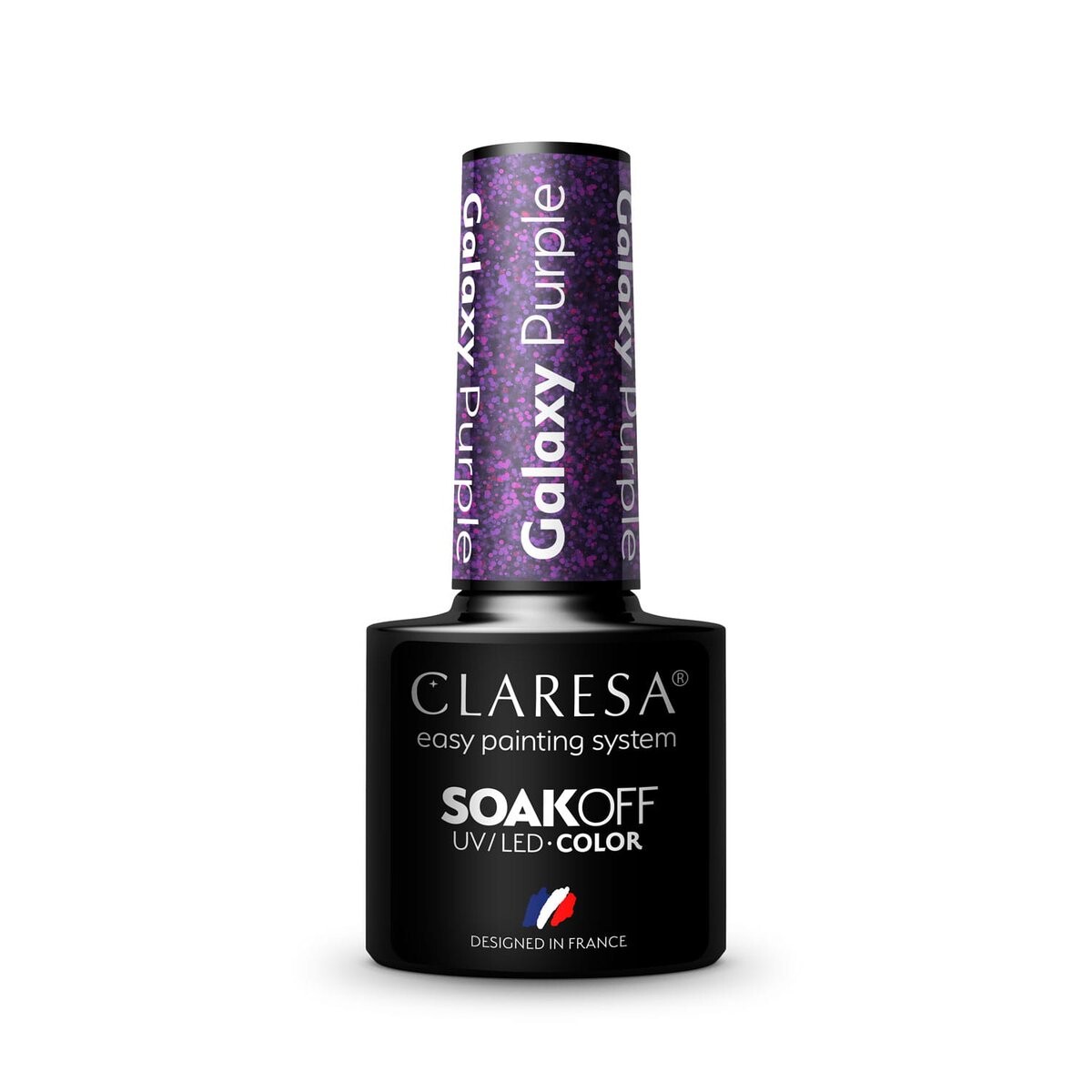 Лак гибридный Claresa galaxy фиолетового цвета 5г — фото 3