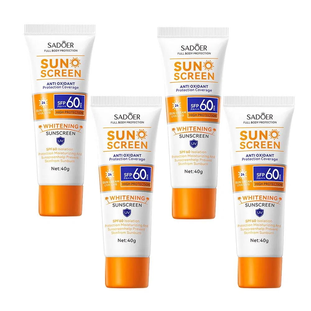 Увлажняющий солнцезащитный крем JAWSEU SPF 60+ Jawseu, 4 Pieces.
