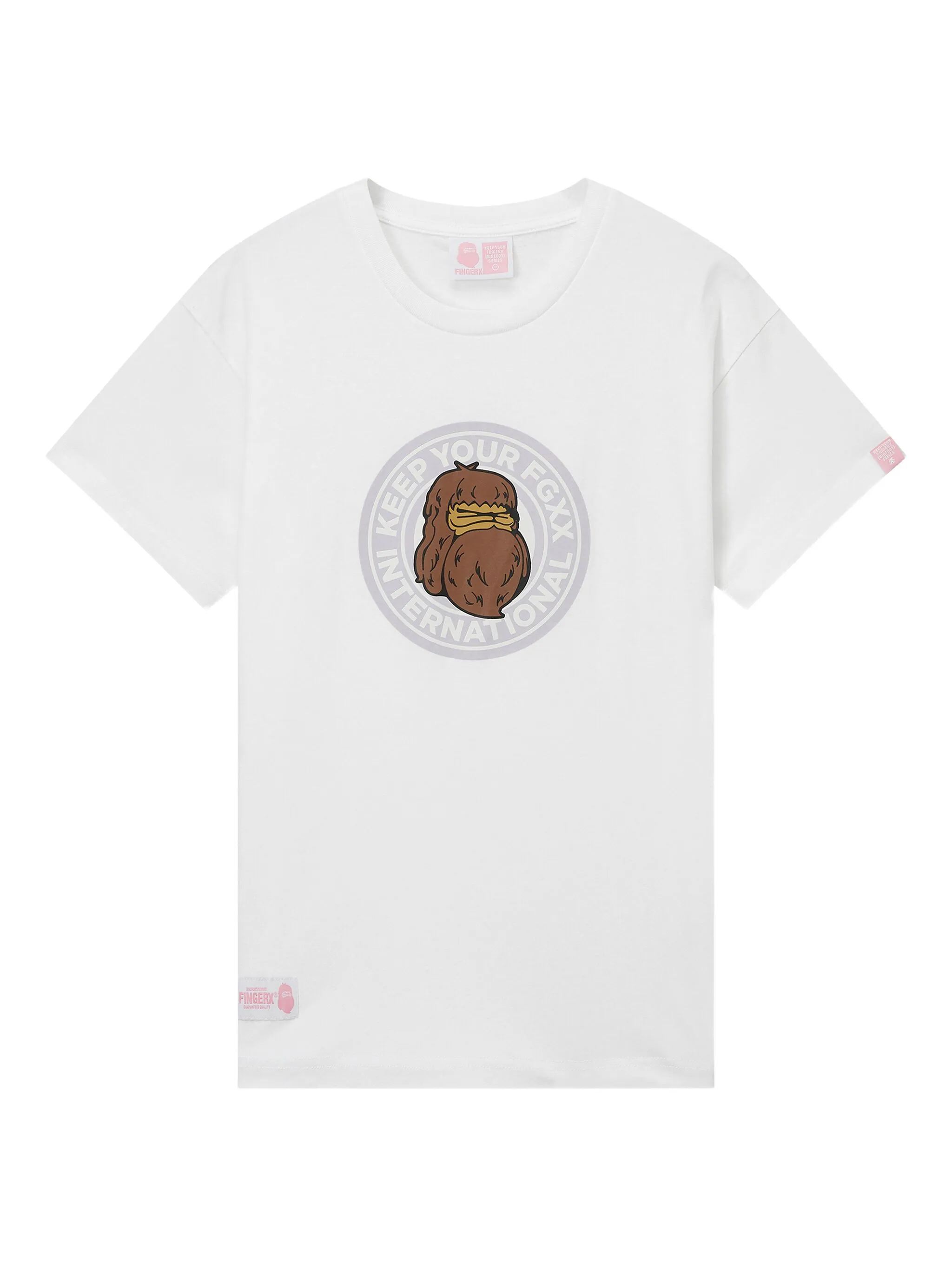 

Футболка с графичным принтом Fingercroxx, белый