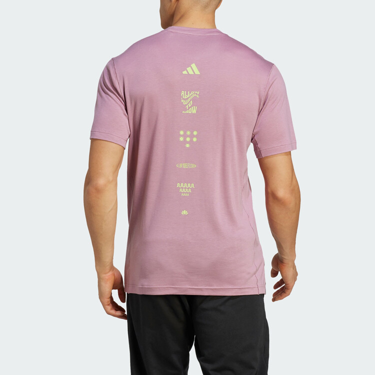 Футболка мужская фиолетовая/розовая Adidas, фиолетовый — фото 3