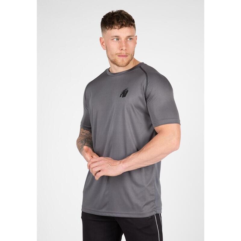 

Мужская футболка для бодибилдинга GORILLA WEAR серая с коротким рукавом