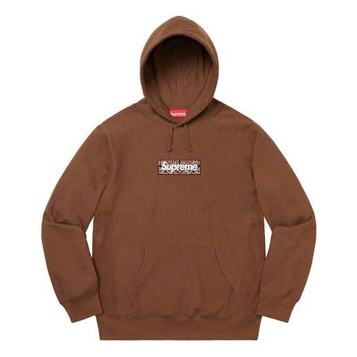 

Толстовка fw19 week 16 bandana box hooded sweatshirt Supreme, коричневый