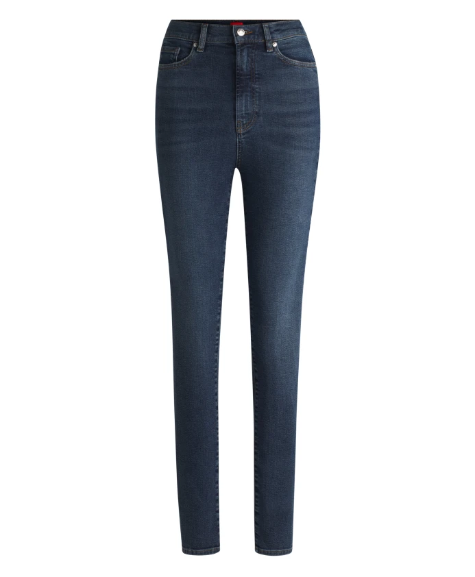 

Темно-Синие джинсы из эластичного денима в повседневном стиле Hugo, синий