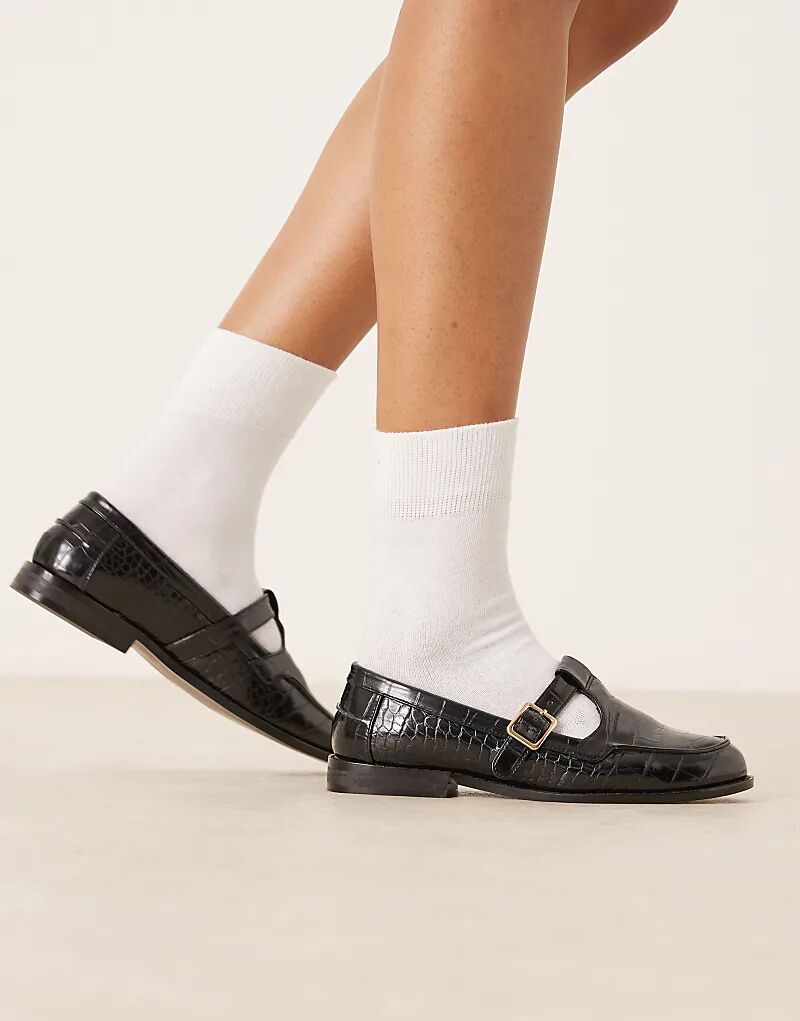 Туфли ASOS DESIGN Maverick Mary Jane Geek черного цвета