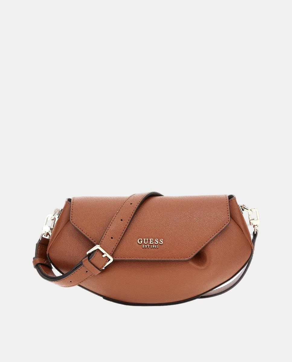 

Сумка через плечо с клапаном и магнитной застежкой Guess, светло-коричневый