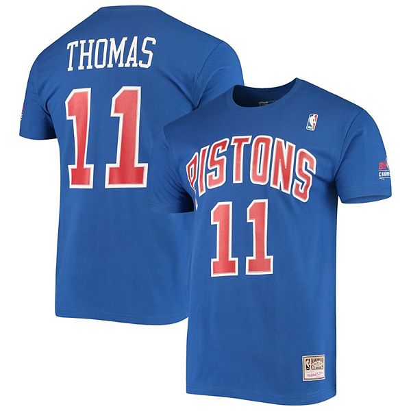 

Футболка Mitchell & Ness Isiah Thomas Detroit Pistons Hardwood Classics синяя Unbranded