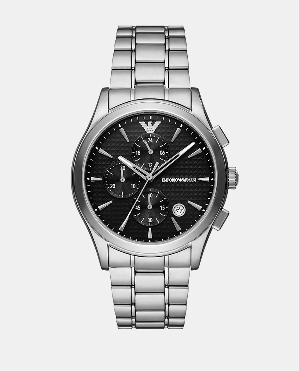 

Мужские часы AR11602 хронограф сталь Emporio Armani, серебряный