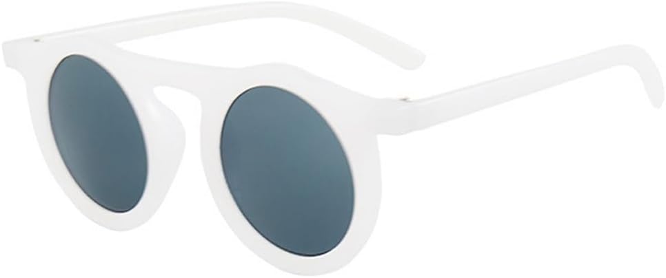 

Классические круглые солнцезащитные очки для мужчин и женщин, модные солнцезащитные очки в маленькой оправе, женские пластиковые очки, унисекс очки с защитой от УФ-излучения UV400 TKKTLLT, C2 White-black