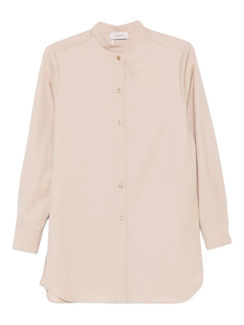 

Рубашка с воротником-стойкой Agnona, нейтральный