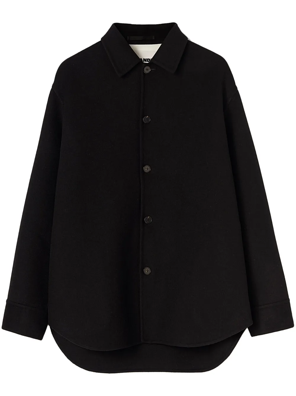 

Кашемировая рубашка с длинными рукавами JIL SANDER, черный