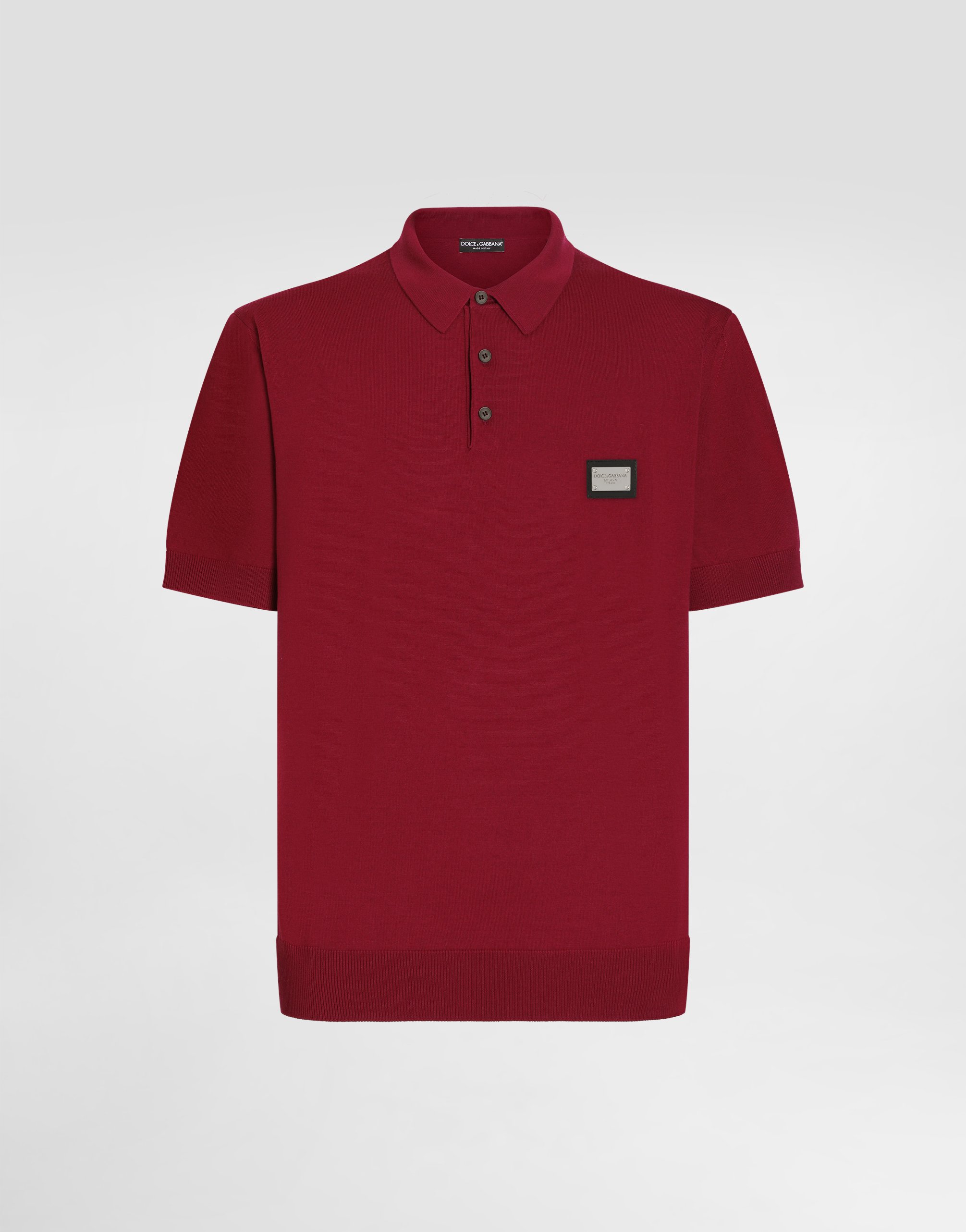 

Шерстяная рубашка-поло с фирменной биркой Dolce & Gabbana, бордовый, Красный, Шерстяная рубашка-поло с фирменной биркой Dolce & Gabbana, бордовый