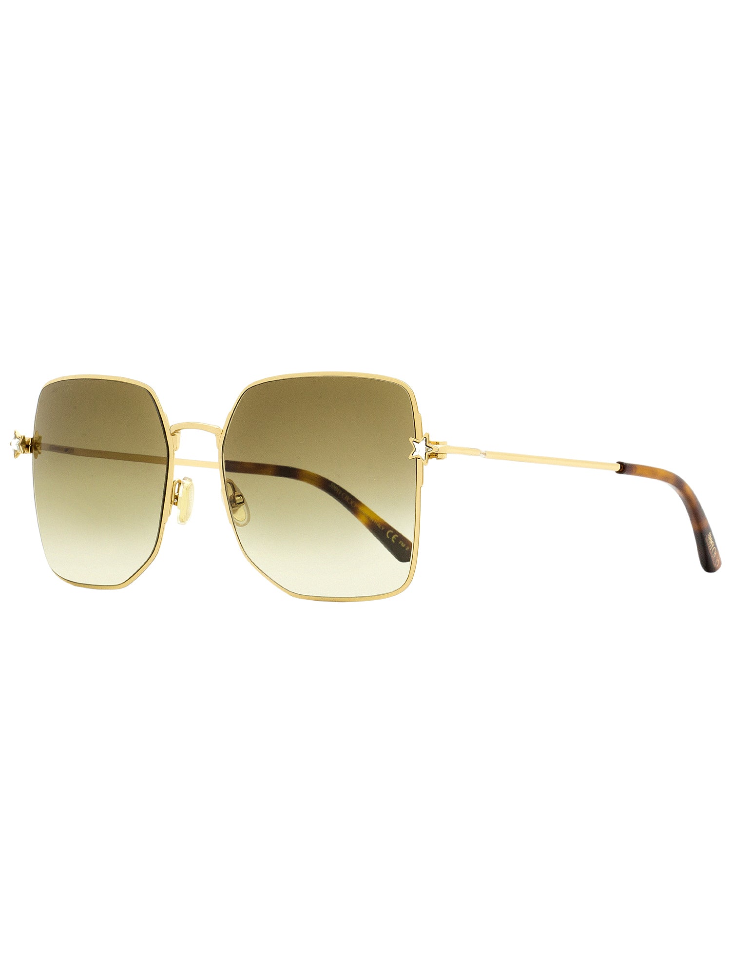 

Женские квадратные солнцезащитные очки Jimmy Choo Trisha/G/SK J5GHA Gold/Havana 58 мм