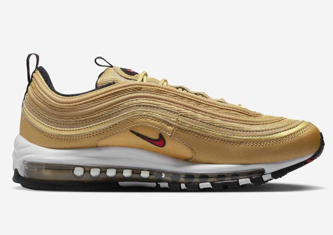 Детские кроссовки Nike Air Max 97, белый/черный/красный/золотой — фото 2