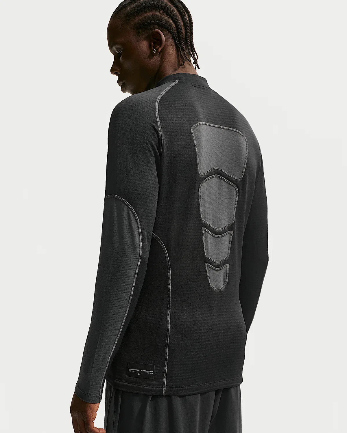 Мужская базовая футболка с длинным рукавом Nike Tech, Black/Anthracite/Anthracite/Black — фото 2