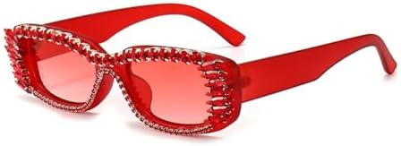 

Солнцезащитные очки для женщин 2027 года с инкрустацией кристаллами и бриллиантами, винтажные прямоугольные солнцезащитные очки для вечеринки, очки со стразами MTZJH, C4