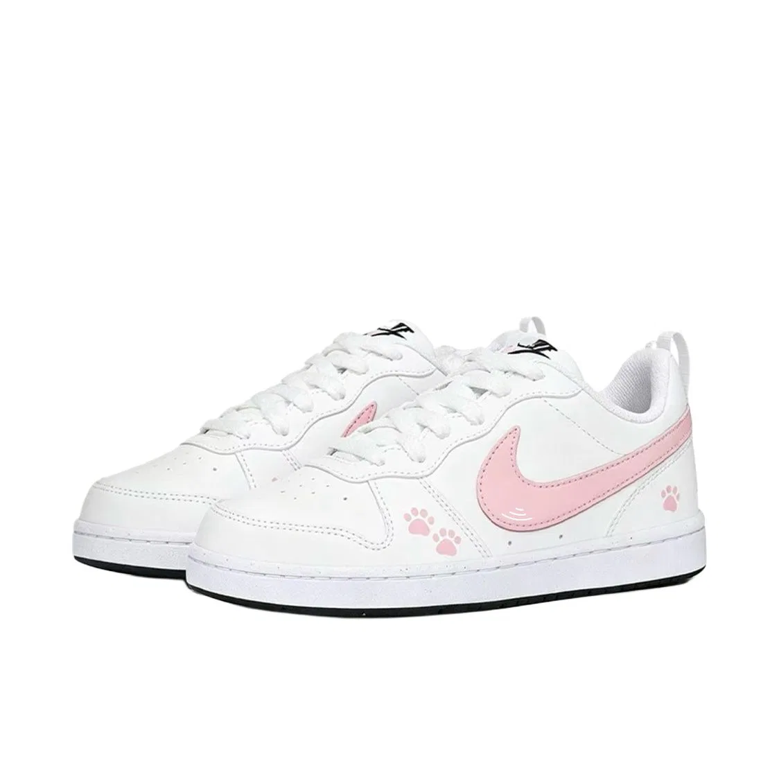 Кроссовки детские для скейтбординга Court Borough Spring Pink, из синтетической кожи, легкие, с амортизацией, низкие, розовые, унисекс Nike — фото 4