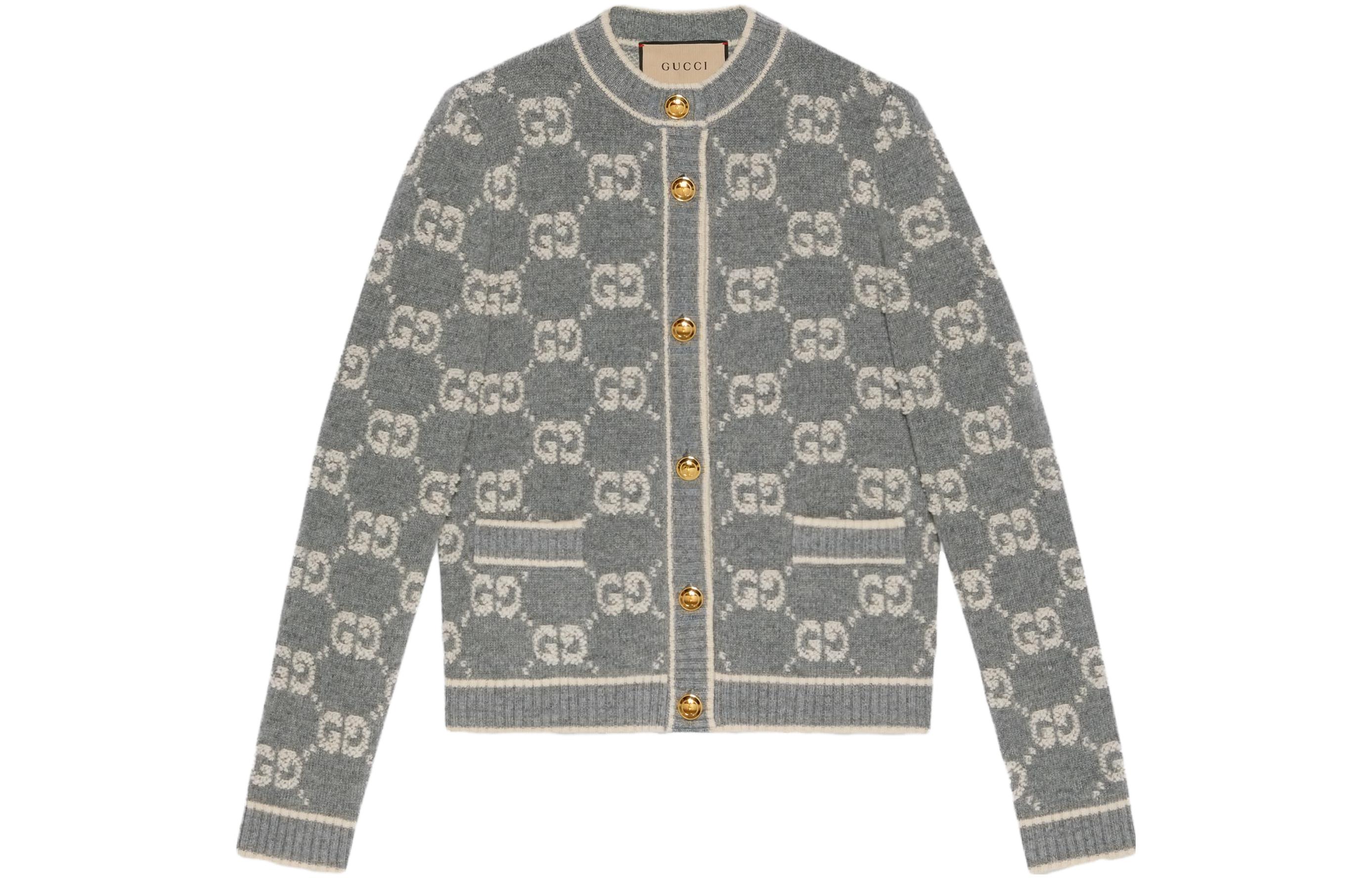 

Кардиган женский Gucci Gg Jacquard Wool Bouclé, черный