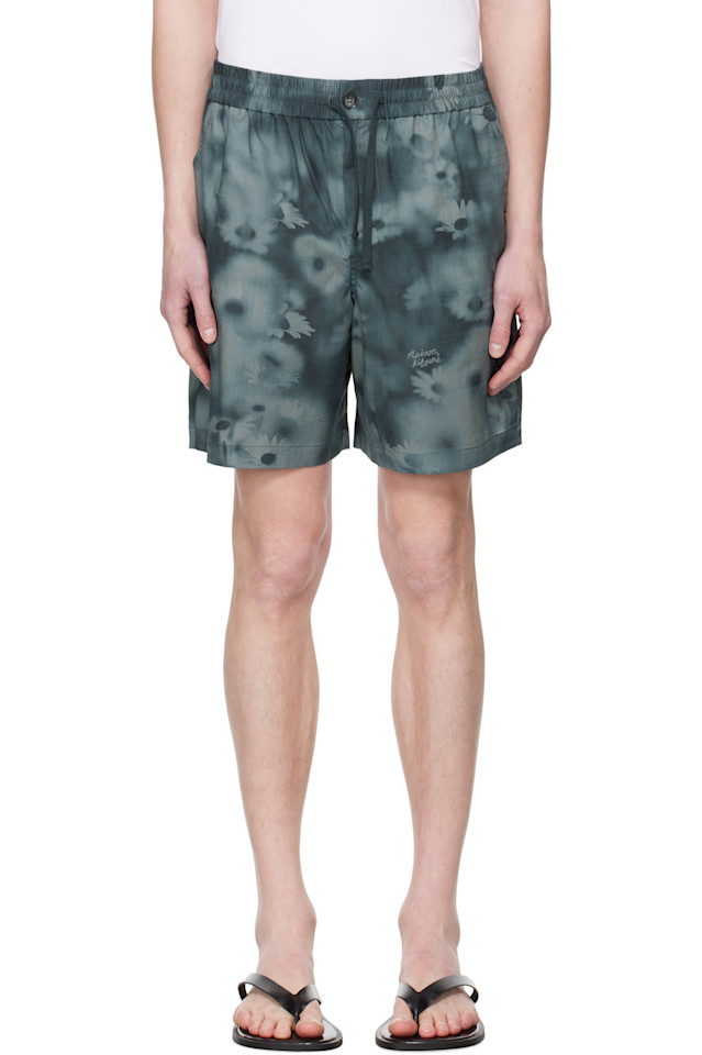 

Эластичные шорты Maison Kitsuné, цвет juniper berry print
