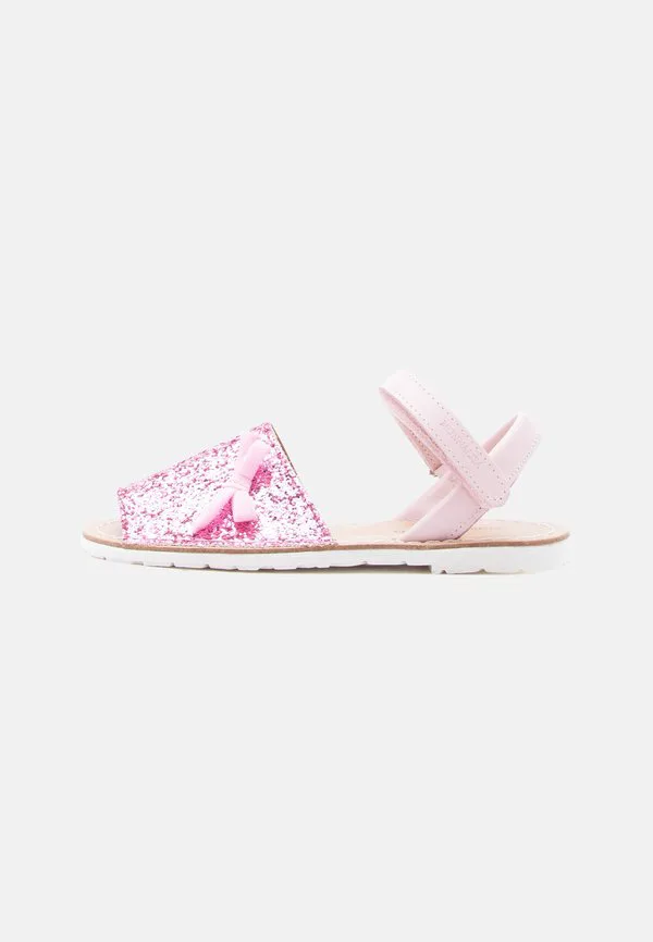 Сандалии с блестками из минорчина Monnalisa, Glitter Rosa Antico