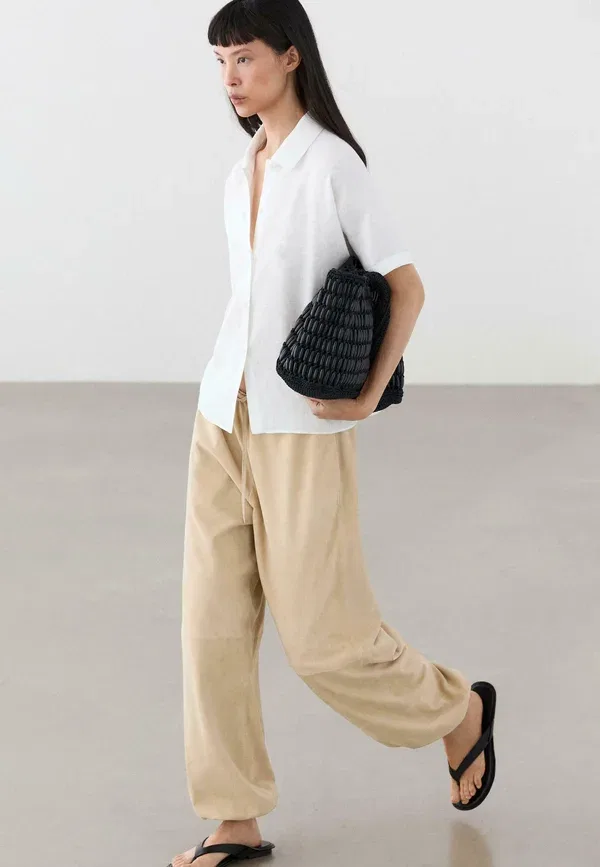 Блуза Massimo Dutti, белая — фото 4
