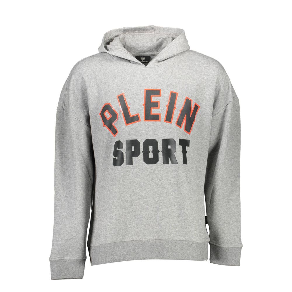 

Серый хлопковый мужской свитер Plein Sport