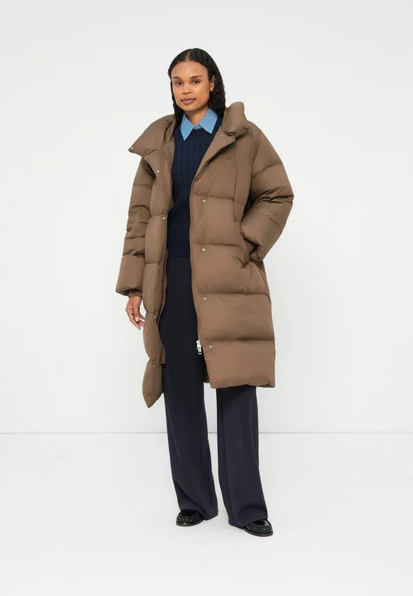 Водоотталкивающее пуховое пальто-накидка с длинным кроем Tommy Hilfiger, Nordic Taupe — фото 2