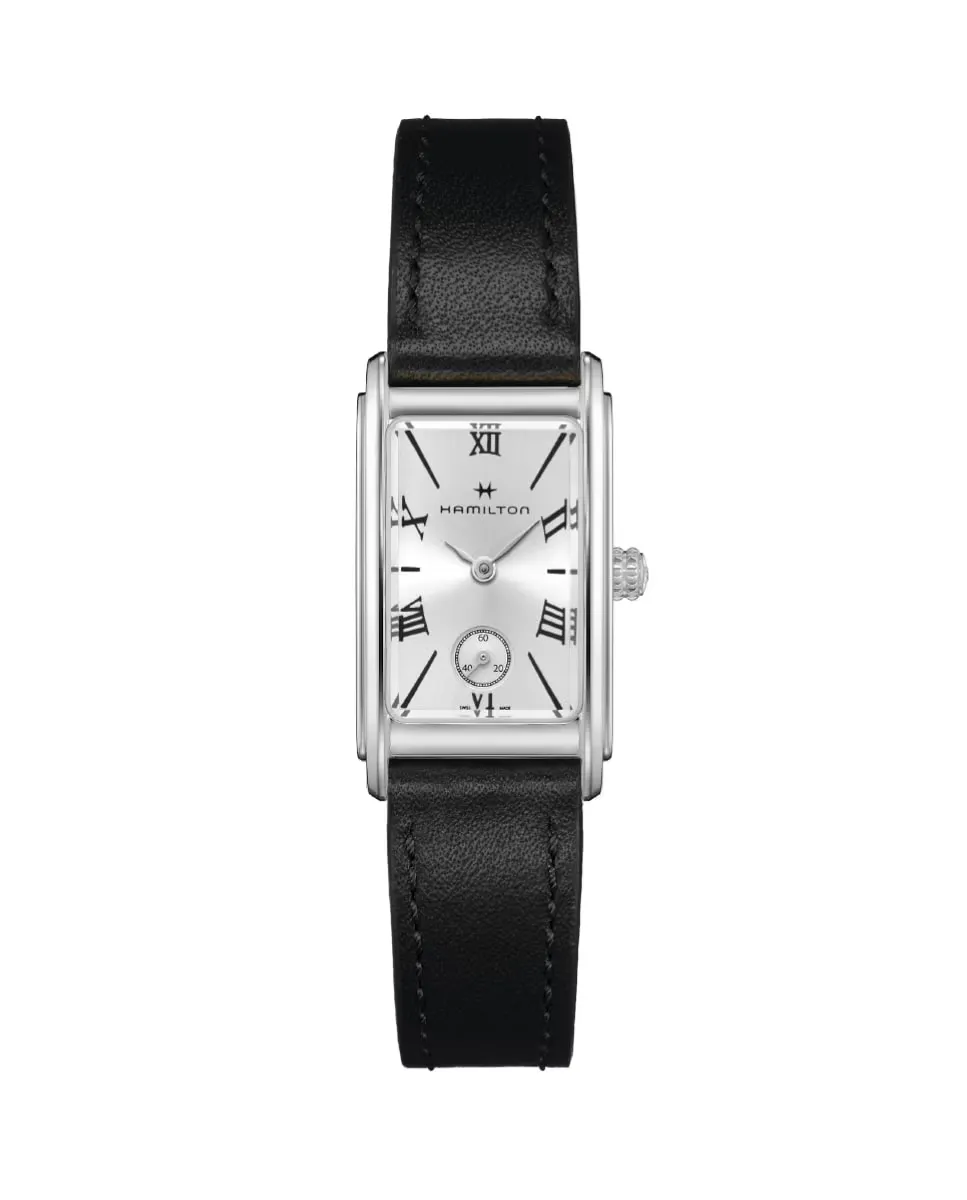 

Американские классические женские часы Ardmore H11221750 с кожаным ремешком Hamilton, черный