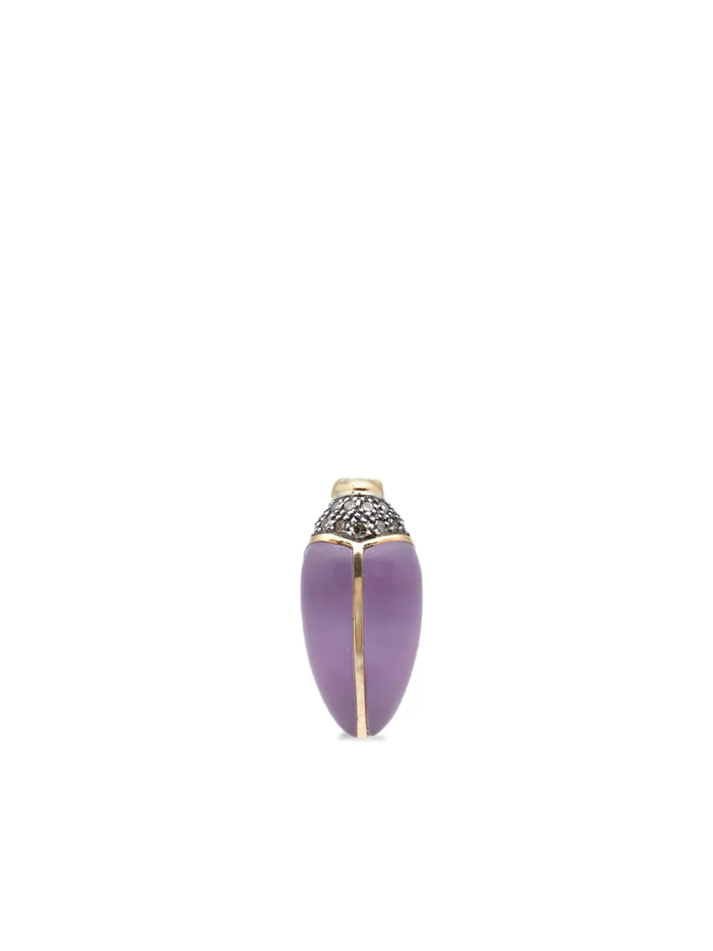 

Серьги Mini Scarab из желтого золота с бриллиантами и аметистом Bibi van der Velden, золотой
