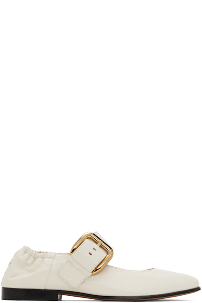 Балетки Astaire Mary-Jane Off-White Bottega Veneta