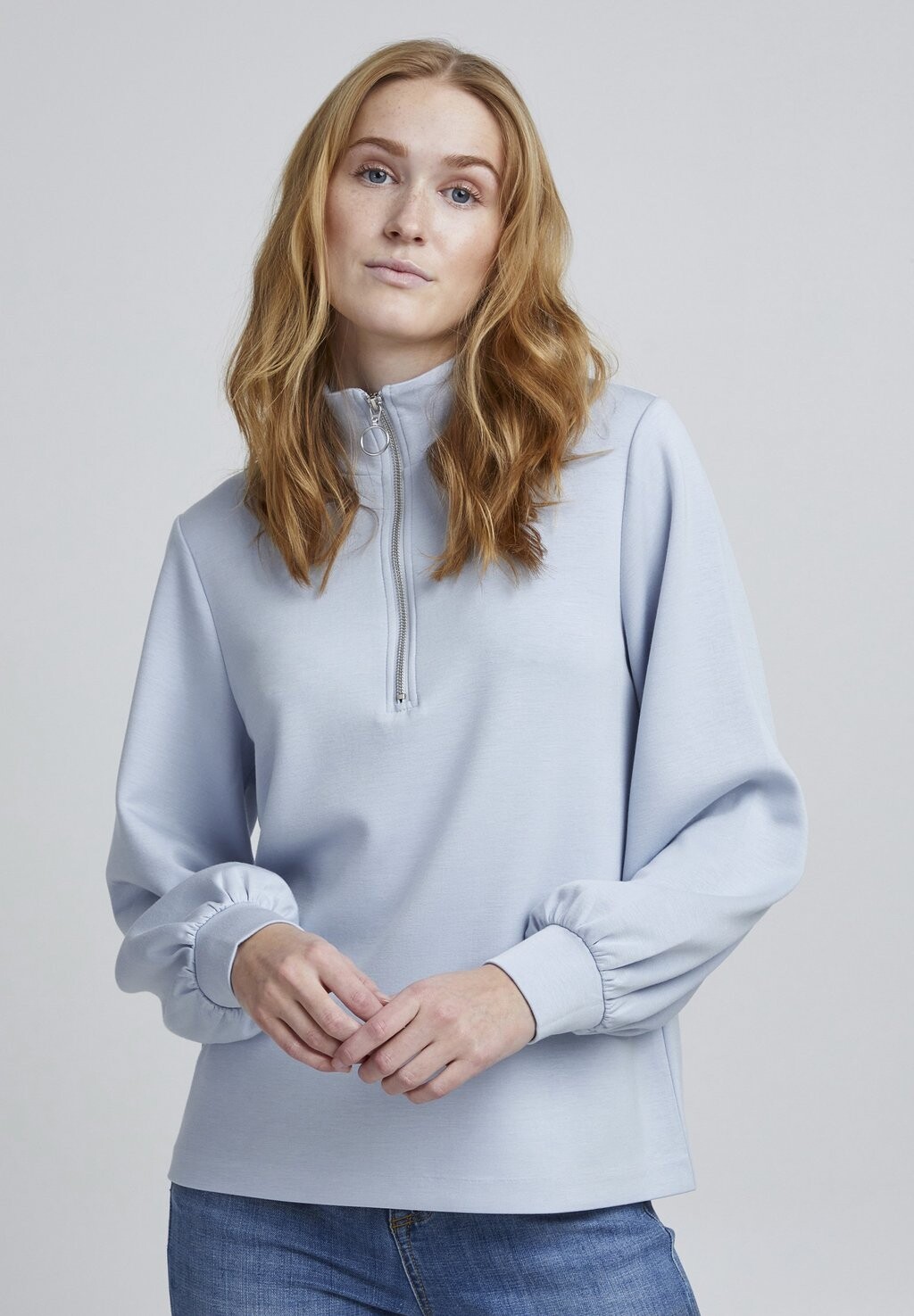 

Толстовка b.young BYPUSTI HALFZIP, цвет kentucky blue