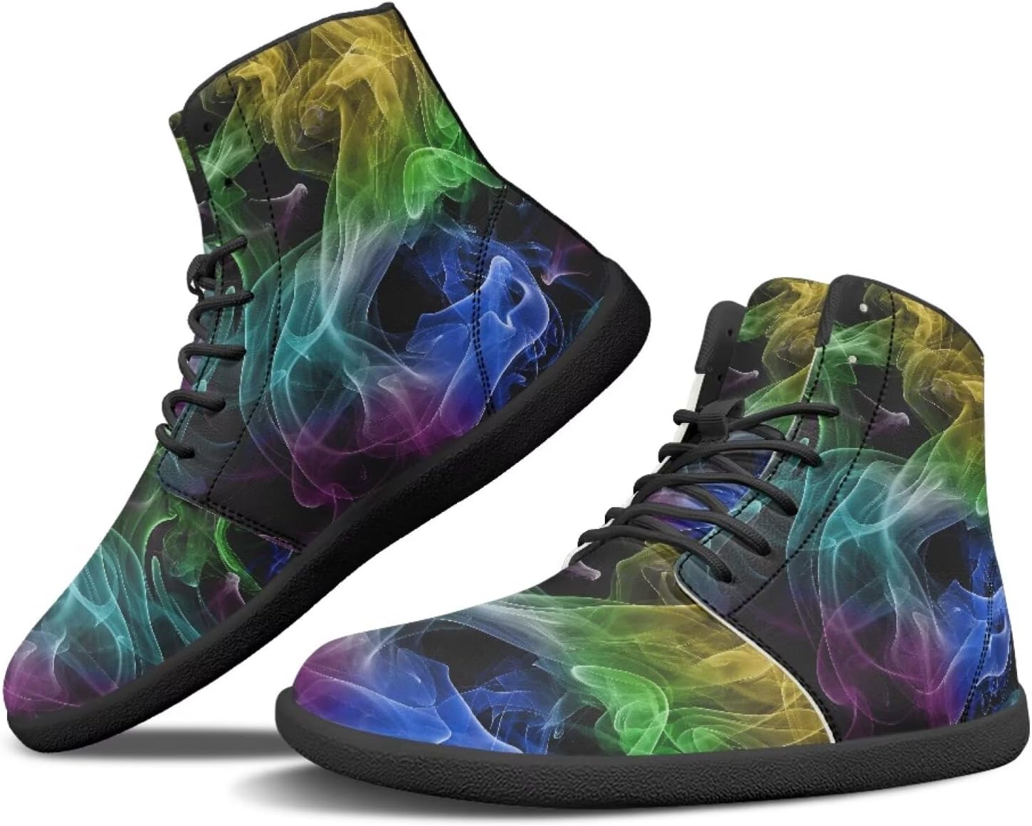 

Мужские минималистичные кроссовки Binienty с высоким верхом, нулевая разница по подошве, широкая носочная часть, для прогулок на улице, походов и тенниса, Gradient Smoke