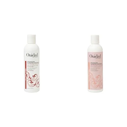 Ouidad Advanced Climate Control 8.5 fl oz Duo: Гель для регулирования температуры и влажности + Кондиционер против пушистости - Нанотехнология против пушистости для всех типов кудрей