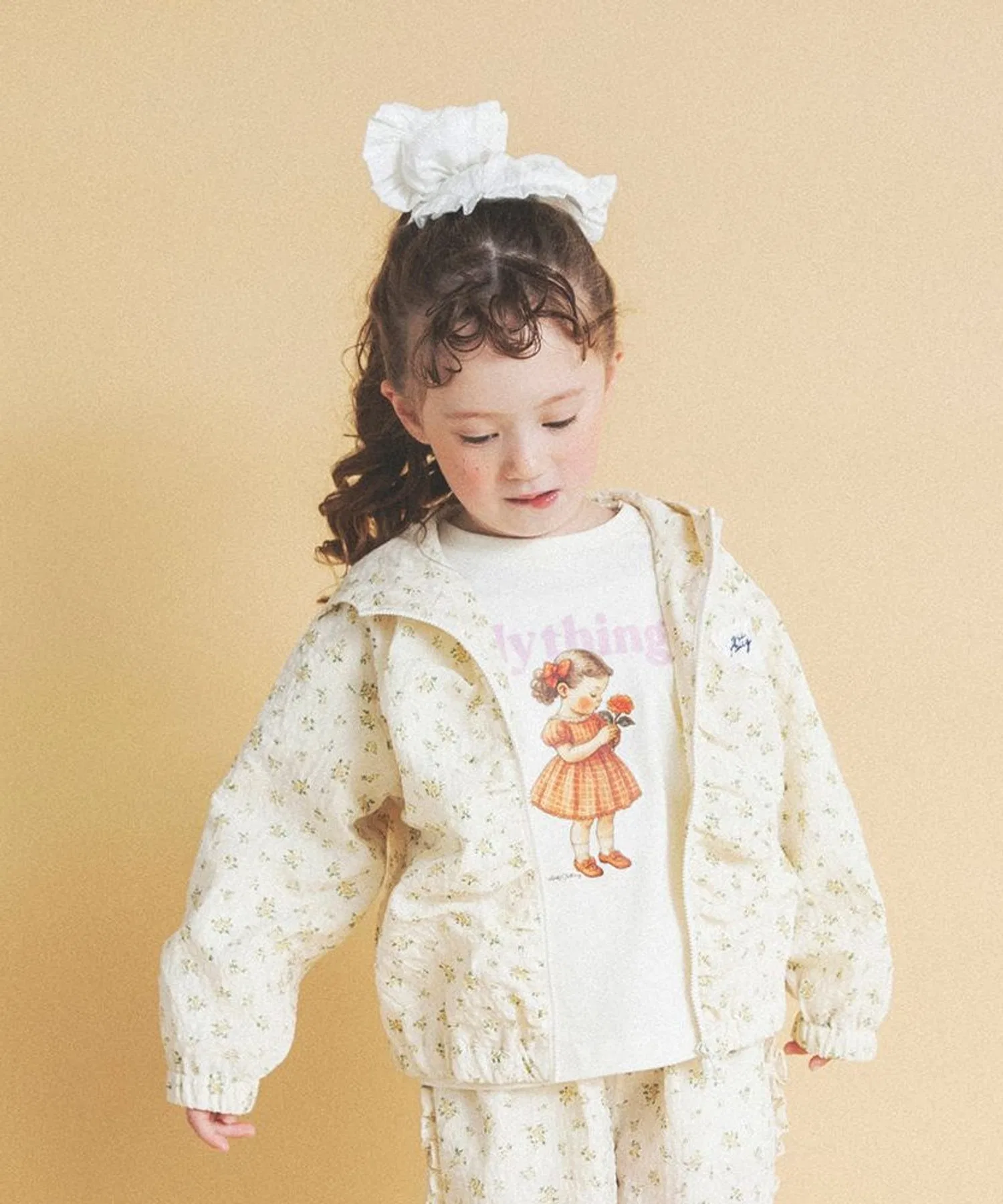 Детская футболка с принтом BOY&GIRL aBity select бежевая