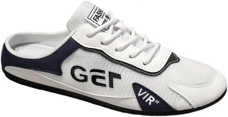 

Мужские слипоны сандалии - нескользящие, прочные, дышащая сетчатая подкладка, верх из ПУ, для дома, отпуска и повседневной носки Fmshi, белый